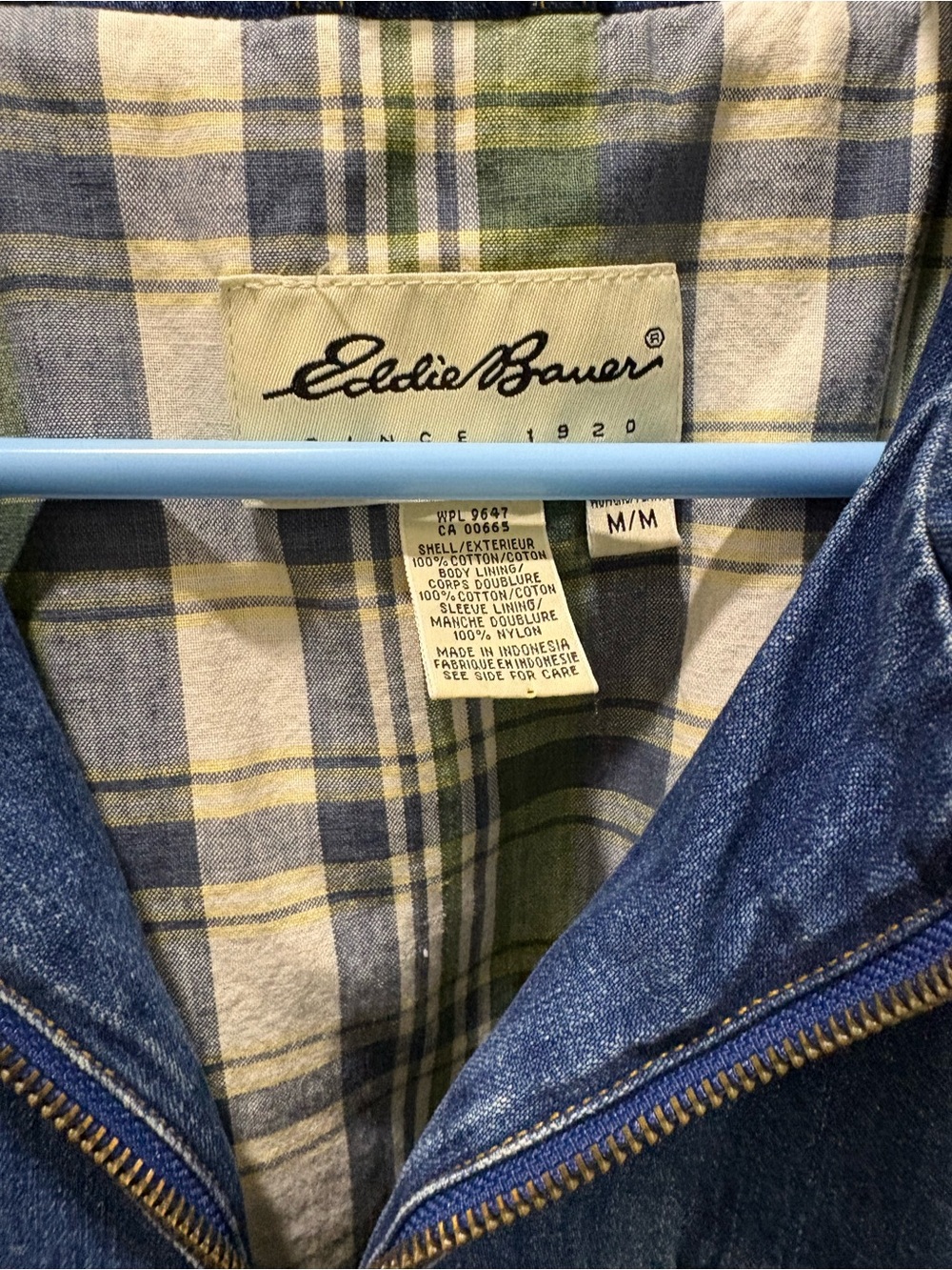 SALE ๐ VINTAGE | 80/90s Eddie Bauer Denim Zip Jacket - Picture 3 of 4